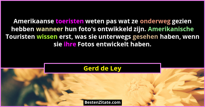 Amerikaanse toeristen weten pas wat ze onderweg gezien hebben wanneer hun foto's ontwikkeld zijn. Amerikanische Touristen wissen ers... - Gerd de Ley