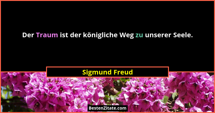 Der Traum ist der königliche Weg zu unserer Seele.... - Sigmund Freud
