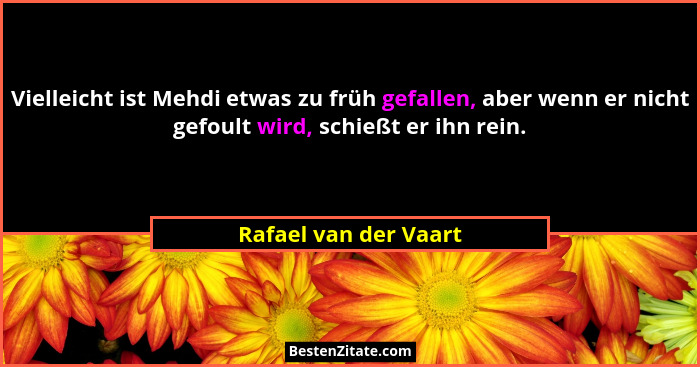 Vielleicht ist Mehdi etwas zu früh gefallen, aber wenn er nicht gefoult wird, schießt er ihn rein.... - Rafael van der Vaart