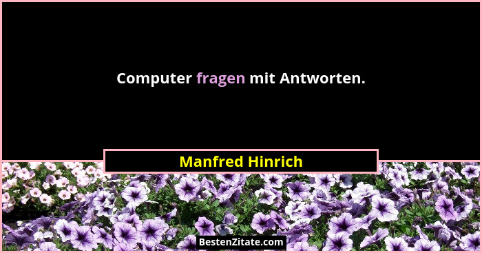 Computer fragen mit Antworten.... - Manfred Hinrich