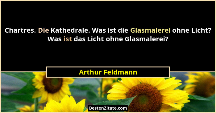Chartres. Die Kathedrale. Was ist die Glasmalerei ohne Licht? Was ist das Licht ohne Glasmalerei?... - Arthur Feldmann