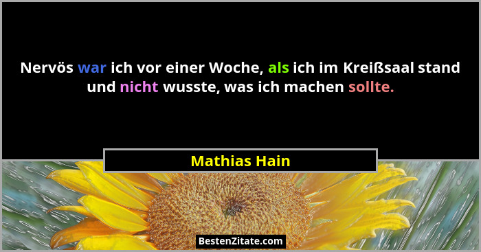 Nervös war ich vor einer Woche, als ich im Kreißsaal stand und nicht wusste, was ich machen sollte.... - Mathias Hain