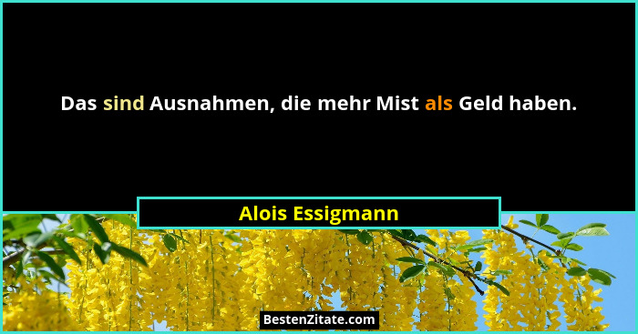 Das sind Ausnahmen, die mehr Mist als Geld haben.... - Alois Essigmann