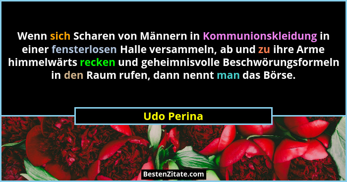 Wenn sich Scharen von Männern in Kommunionskleidung in einer fensterlosen Halle versammeln, ab und zu ihre Arme himmelwärts recken und ge... - Udo Perina