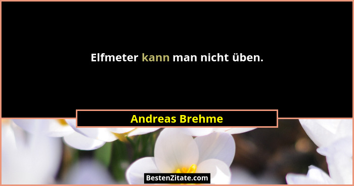 Elfmeter kann man nicht üben.... - Andreas Brehme