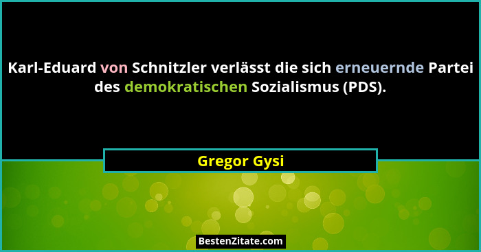 Karl-Eduard von Schnitzler verlässt die sich erneuernde Partei des demokratischen Sozialismus (PDS).... - Gregor Gysi