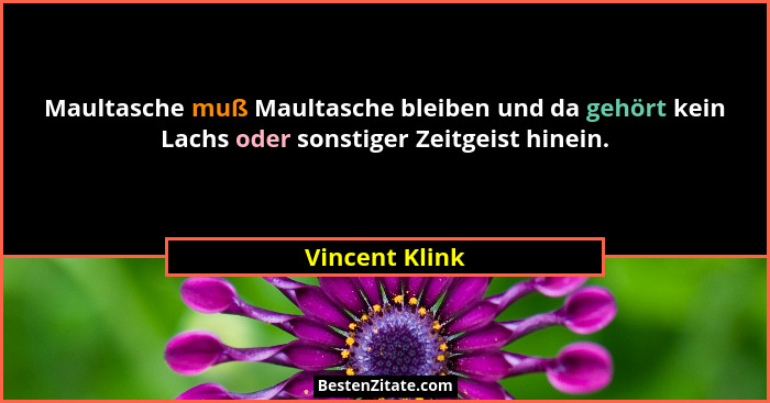 Maultasche muß Maultasche bleiben und da gehört kein Lachs oder sonstiger Zeitgeist hinein.... - Vincent Klink