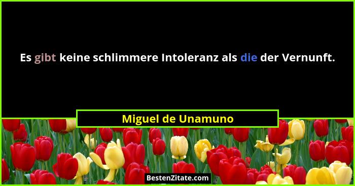 Es gibt keine schlimmere Intoleranz als die der Vernunft.... - Miguel de Unamuno