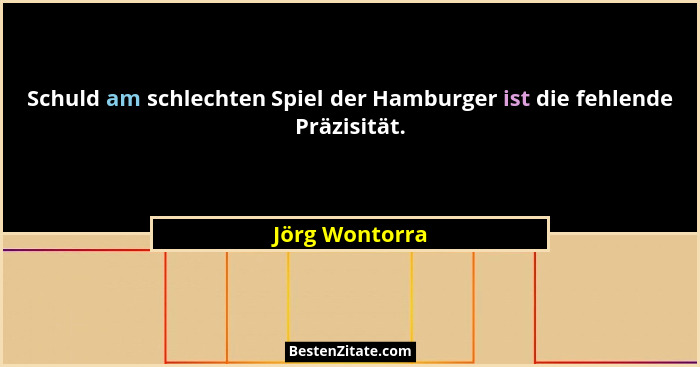 Schuld am schlechten Spiel der Hamburger ist die fehlende Präzisität.... - Jörg Wontorra