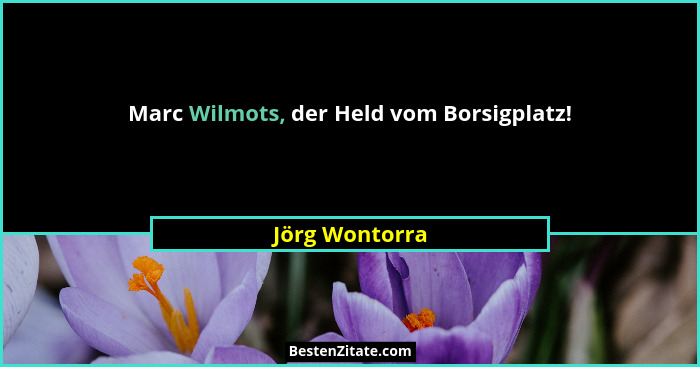 Marc Wilmots, der Held vom Borsigplatz!... - Jörg Wontorra