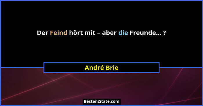 Der Feind hört mit – aber die Freunde... ?... - André Brie
