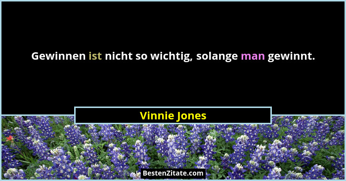 Gewinnen ist nicht so wichtig, solange man gewinnt.... - Vinnie Jones