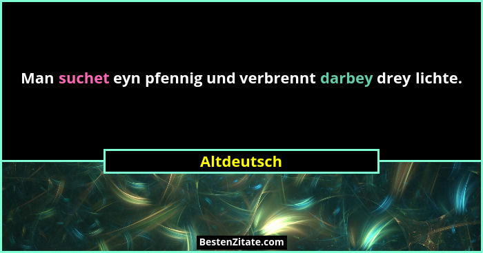 Man suchet eyn pfennig und verbrennt darbey drey lichte.... - Altdeutsch