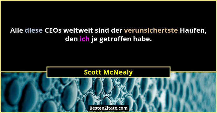 Alle diese CEOs weltweit sind der verunsichertste Haufen, den ich je getroffen habe.... - Scott McNealy