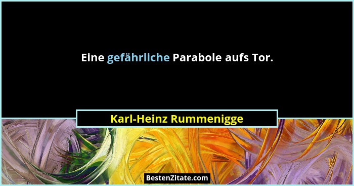 Eine gefährliche Parabole aufs Tor.... - Karl-Heinz Rummenigge