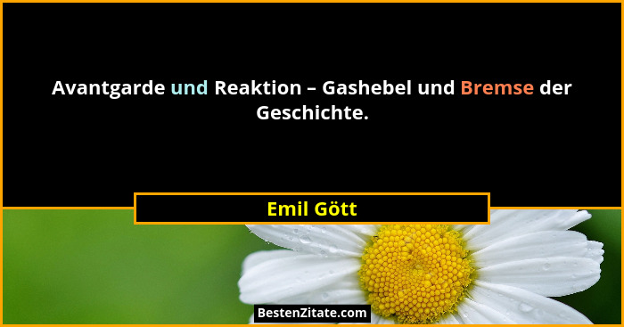 Avantgarde und Reaktion – Gashebel und Bremse der Geschichte.... - Emil Gött