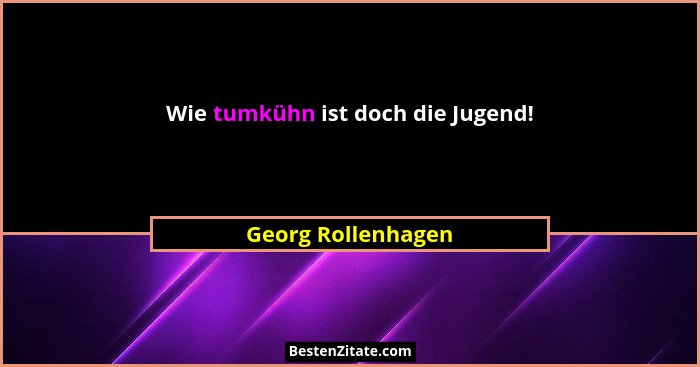 Wie tumkühn ist doch die Jugend!... - Georg Rollenhagen