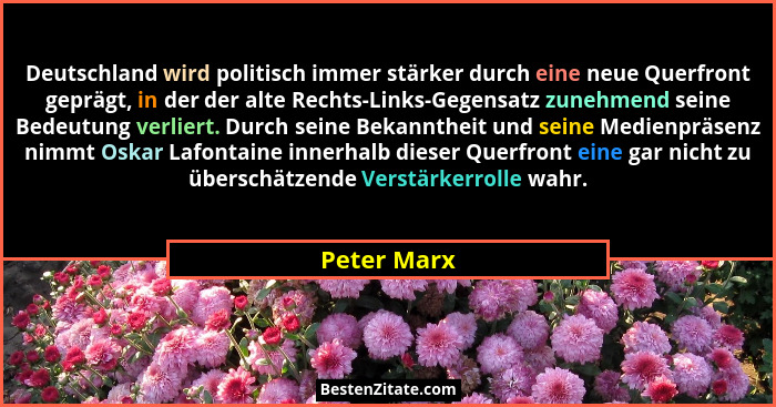 Deutschland wird politisch immer stärker durch eine neue Querfront geprägt, in der der alte Rechts-Links-Gegensatz zunehmend seine Bedeut... - Peter Marx