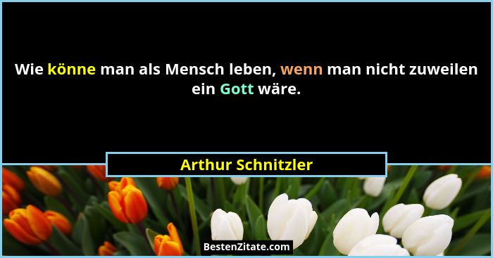 Wie könne man als Mensch leben, wenn man nicht zuweilen ein Gott wäre.... - Arthur Schnitzler