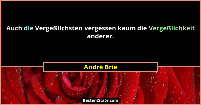 Auch die Vergeßlichsten vergessen kaum die Vergeßlichkeit anderer.... - André Brie