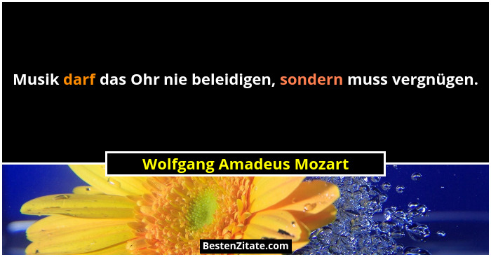 Musik darf das Ohr nie beleidigen, sondern muss vergnügen.... - Wolfgang Amadeus Mozart