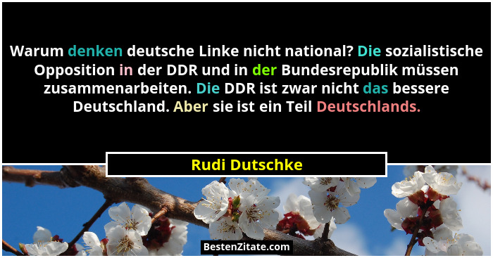 Warum denken deutsche Linke nicht national? Die sozialistische Opposition in der DDR und in der Bundesrepublik müssen zusammenarbeiten... - Rudi Dutschke