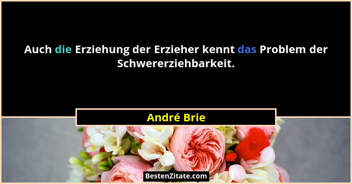 Auch die Erziehung der Erzieher kennt das Problem der Schwererziehbarkeit.... - André Brie