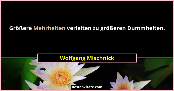 Größere Mehrheiten verleiten zu größeren Dummheiten.... - Wolfgang Mischnick