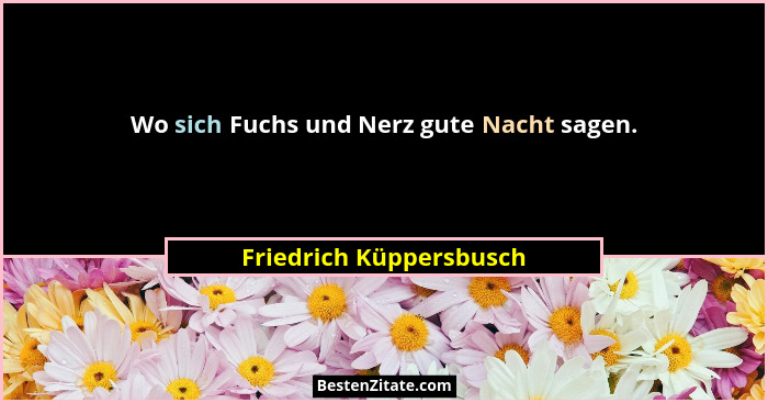 Wo sich Fuchs und Nerz gute Nacht sagen.... - Friedrich Küppersbusch