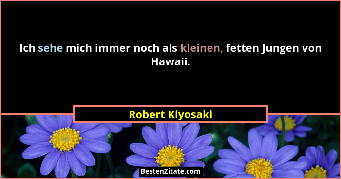 Ich sehe mich immer noch als kleinen, fetten Jungen von Hawaii.... - Robert Kiyosaki