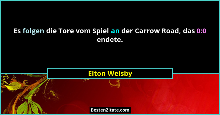 Es folgen die Tore vom Spiel an der Carrow Road, das 0:0 endete.... - Elton Welsby