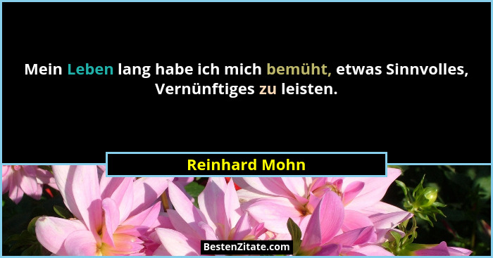 Mein Leben lang habe ich mich bemüht, etwas Sinnvolles, Vernünftiges zu leisten.... - Reinhard Mohn