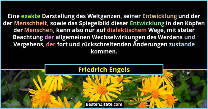 Eine exakte Darstellung des Weltganzen, seiner Entwicklung und der der Menschheit, sowie das Spiegelbild dieser Entwicklung in den... - Friedrich Engels