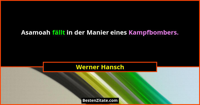 Asamoah fällt in der Manier eines Kampfbombers.... - Werner Hansch