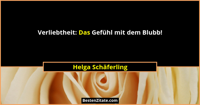 Verliebtheit: Das Gefühl mit dem Blubb!... - Helga Schäferling