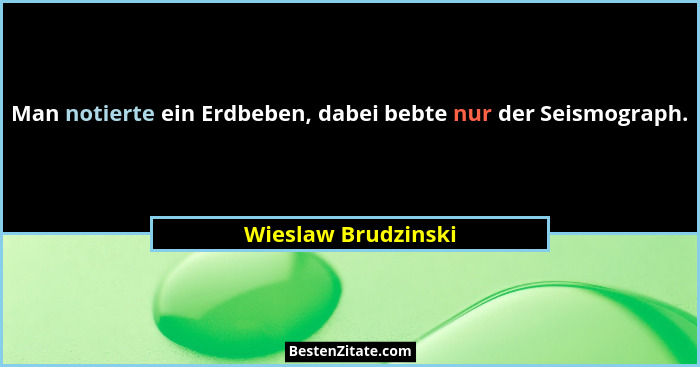 Man notierte ein Erdbeben, dabei bebte nur der Seismograph.... - Wieslaw Brudzinski