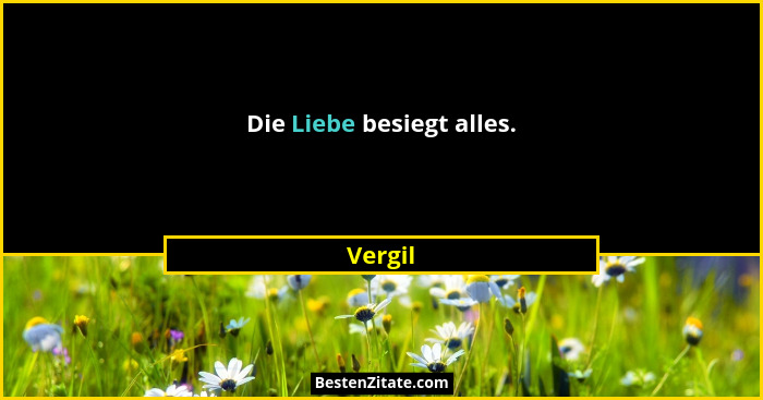 Die Liebe besiegt alles.... - Vergil