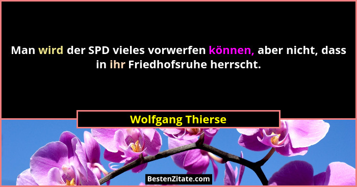 Man wird der SPD vieles vorwerfen können, aber nicht, dass in ihr Friedhofsruhe herrscht.... - Wolfgang Thierse