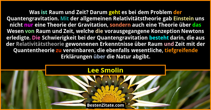 Was ist Raum und Zeit? Darum geht es bei dem Problem der Quantengravitation. Mit der allgemeinen Relativitätstheorie gab Einstein uns nic... - Lee Smolin