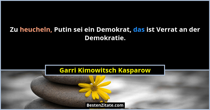 Zu heucheln, Putin sei ein Demokrat, das ist Verrat an der Demokratie.... - Garri Kimowitsch Kasparow