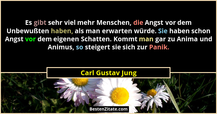 Es gibt sehr viel mehr Menschen, die Angst vor dem Unbewußten haben, als man erwarten würde. Sie haben schon Angst vor dem eigenen... - Carl Gustav Jung