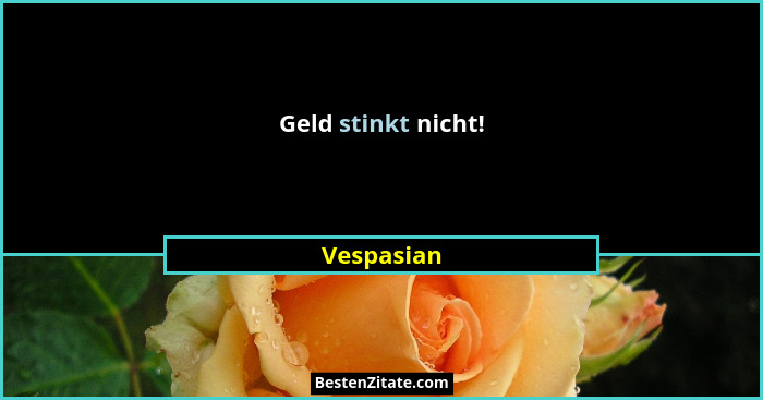 Geld stinkt nicht!... - Vespasian