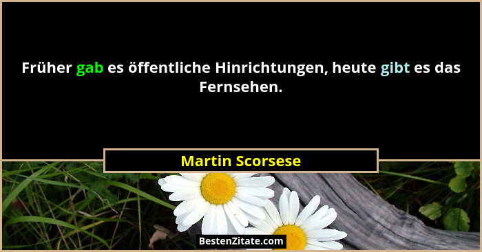 Früher gab es öffentliche Hinrichtungen, heute gibt es das Fernsehen.... - Martin Scorsese
