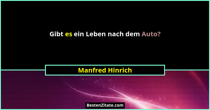 Gibt es ein Leben nach dem Auto?... - Manfred Hinrich