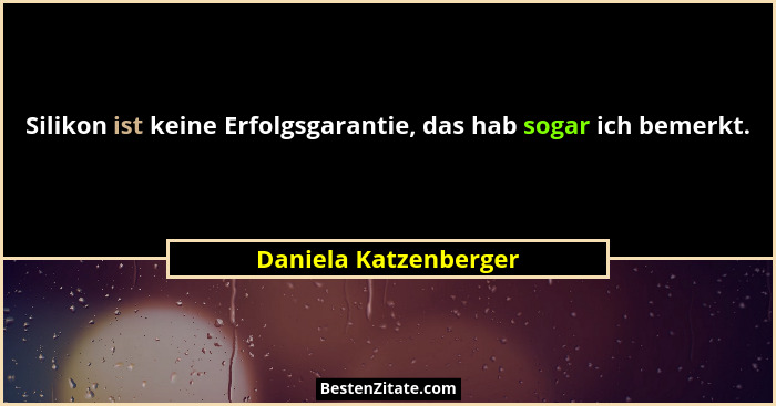 Silikon ist keine Erfolgsgarantie, das hab sogar ich bemerkt.... - Daniela Katzenberger